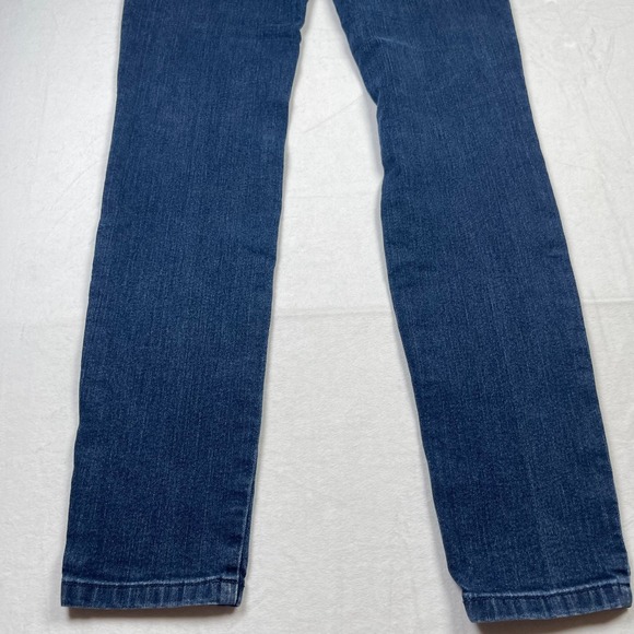 Andrea Jeans Women's 9 Blue Denim Cotton Stretch Mid-Rise Zip Fly Skinny Leg - Picture 12 of 12